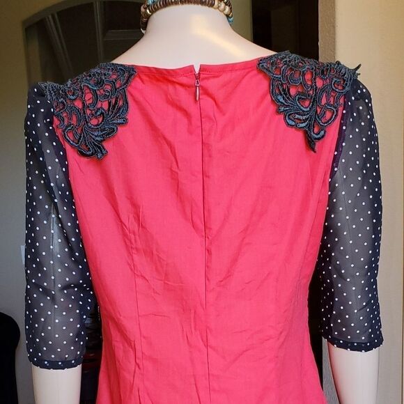 Vintage ‎ hand  made mini dress - Picture 3 of 11